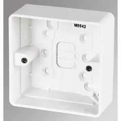 MK Logic Plus 1-Gang Surface Pattress Back Box 30mm