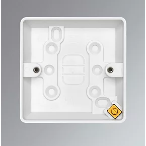 MK Logic Plus 1-Gang Surface Pattress Back Box 16mm 2 MK Logic Plus 1-Gang Surface Pattress Back Box 16mm - Image 2