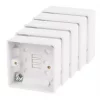 LAP 1-Gang Surface Pattress Back Box 28mm 5 Pack 2 LAP 1-Gang Surface Pattress Back Box 28mm 5 Pack -Cheap Back Boxes Store 17573 P
