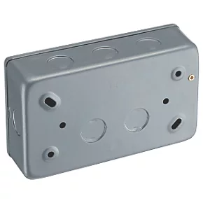 British General 13A 2-Gang DP Switched Metal Clad Power Socket with White Inserts 4 British General 13A 2-Gang DP Switched Metal Clad Power Socket with White Inserts - Image 4