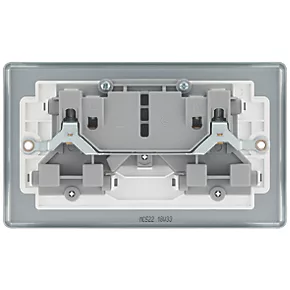 British General 13A 2-Gang DP Switched Metal Clad Power Socket with White Inserts 5 British General 13A 2-Gang DP Switched Metal Clad Power Socket with White Inserts - Image 5