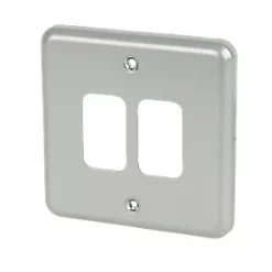 MK Grid Plus 2-Module Grid Faceplate Grey