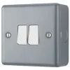 British General 10A 2-Gang 2-Way Metal Clad Light Switch with White Inserts 3 British General 10A 2-Gang 2-Way Metal Clad Light Switch with White Inserts -Cheap Back Boxes Store 247PF P