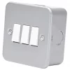 10AX 3-Gang 2-Way Metal Clad Switch with White Inserts 2 10AX 3-Gang 2-Way Metal Clad Switch with White Inserts -Cheap Back Boxes Store 24937 P