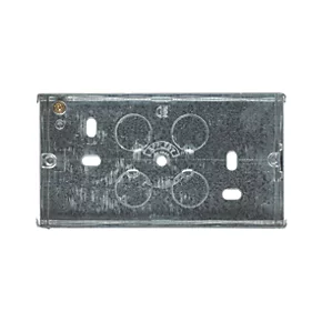 Appleby 2-Gang Galvanised Steel Back Box 47mm 3 Appleby 2-Gang Galvanised Steel Back Box 47mm - Image 3
