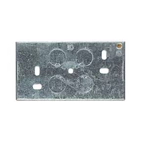 Appleby 2-Gang Galvanised Steel Back Box 47mm 4 Appleby 2-Gang Galvanised Steel Back Box 47mm - Image 4