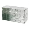 Appleby 2-Gang Galvanised Steel Back Box 47mm