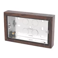 Varilight 2-Gang Surface Pattress Double Wall Box 25mm