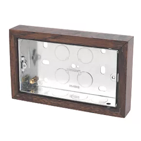 Varilight 2-Gang Surface Pattress Double Wall Box 25mm 1 Varilight 2-Gang Surface Pattress Double Wall Box 25mm