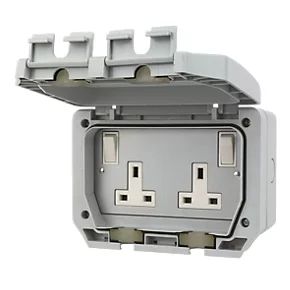 LAP IP66 13A 2-Gang DP Weatherproof Outdoor Switched Socket 1 LAP IP66 13A 2-Gang DP Weatherproof Outdoor Switched Socket