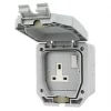 LAP IP66 13A 1-Gang DP Weatherproof Outdoor Switched Socket -Cheap Back Boxes Store 30430 P