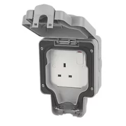 MK IP66 13A 1-Gang DP Weatherproof Outdoor Switched Socket