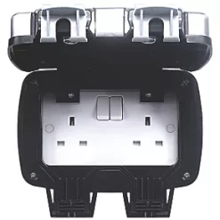 British General IP66 13A 2-Gang SP Weatherproof Outdoor Switched Socket 9 British General IP66 13A 2-Gang SP Weatherproof Outdoor Switched Socket -Cheap Back Boxes Store 420XH A3