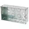 Appleby 2-Gang Galvanised Steel Knockout Box 35mm -Cheap Back Boxes Store 42695 P