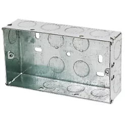 Appleby 2-Gang Galvanised Steel Knockout Box 35mm