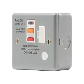 British General 13A Unswitched Metal Clad Passive Fused Spur & Flex Outlet with White Inserts 1 British General 13A Unswitched Metal Clad Passive Fused Spur & Flex Outlet with White Inserts
