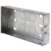 LAP 2-Gang Galvanised Steel Installation Boxes 25mm 10 Pack