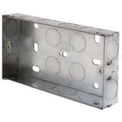 LAP 2-Gang Galvanised Steel Installation Boxes 25mm 10 Pack