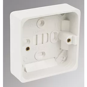 Crabtree Capital 1-Gang Surface Pattress Knockout Box 29mm 2 Crabtree Capital 1-Gang Surface Pattress Knockout Box 29mm - Image 2