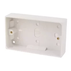 2-Gang Surface Pattress Back Box 32mm 5 Pack