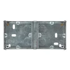 Appleby 1 + 1-Gang Galvanised Steel Knockout Box 35mm 6 Appleby 1 + 1-Gang Galvanised Steel Knockout Box 35mm -Cheap Back Boxes Store 48234 A2