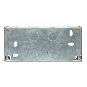 Appleby 1 + 1-Gang Galvanised Steel Knockout Box 35mm 4 Appleby 1 + 1-Gang Galvanised Steel Knockout Box 35mm - Image 4