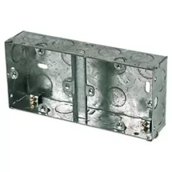 Appleby 1 + 1-Gang Galvanised Steel Knockout Box 35mm