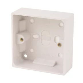 1-Gang Surface Pattress Back Box 32mm 5 Pack 1 1-Gang Surface Pattress Back Box 32mm 5 Pack