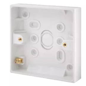 British General 900 Series 1-Gang Surface Pattress Back Box 16mm 1 British General 900 Series 1-Gang Surface Pattress Back Box 16mm