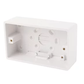 Crabtree Capital 2-Gang Surface Pattress Back Box 44mm 1 Crabtree Capital 2-Gang Surface Pattress Back Box 44mm