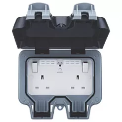 British General IP66 13A 2-Gang SP Weatherproof Outdoor Switched Wi-Fi Extender Socket 8 British General IP66 13A 2-Gang SP Weatherproof Outdoor Switched Wi-Fi Extender Socket -Cheap Back Boxes Store 767HV A2