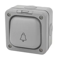 MK IP66 10A 1-Gang 1-Way Weatherproof Outdoor Bell Switch