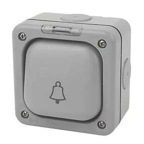 MK IP66 10A 1-Gang 1-Way Weatherproof Outdoor Bell Switch 1 MK IP66 10A 1-Gang 1-Way Weatherproof Outdoor Bell Switch