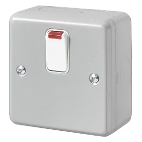 MK Metalclad Plus 20A 1-Gang DP Metal Clad Control Switch with Neon with White Inserts 1 MK Metalclad Plus 20A 1-Gang DP Metal Clad Control Switch with Neon with White Inserts