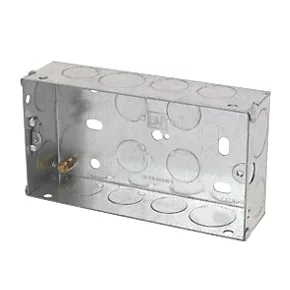 LAP 2-Gang Galvanised Steel Installation Boxes 35mm 10 Pack 1 LAP 2-Gang Galvanised Steel Installation Boxes 35mm 10 Pack