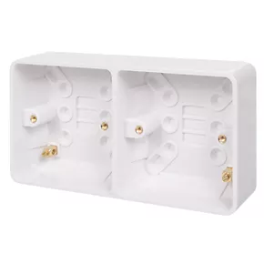 Schneider Electric Lisse 2-Gang Surface Pattress Moulded Box 25mm 1 Schneider Electric Lisse 2-Gang Surface Pattress Moulded Box 25mm