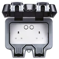British General IP66 13A 2-Gang SP Weatherproof Outdoor Switched Smart Wi-Fi Controlled Socket