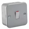 Knightsbridge M8341 20AX 1-Gang DP Metal Clad Control Switch with White Inserts -Cheap Back Boxes Store 917VF P
