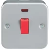 Knightsbridge M8331N 45A 1-Gang DP Metal Clad Cooker Switch with LED with White Inserts -Cheap Back Boxes Store 962VF P