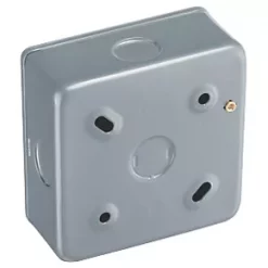 British General 13A Unswitched Metal Clad Fused Spur & Flex Outlet with White Inserts -Cheap Back Boxes Store 973PF A3