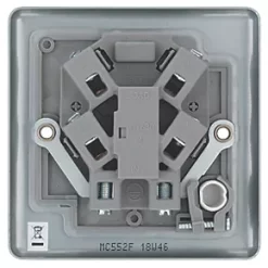 British General 13A Unswitched Metal Clad Fused Spur & Flex Outlet with White Inserts -Cheap Back Boxes Store 973PF A4