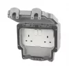 MK IP66 13A 2-Gang DP Weatherproof Outdoor Switched Socket -Cheap Back Boxes Store 98279 P