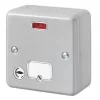 MK Metal-Clad Plus 13A Unswitched Metal Clad Fused Spur & Flex Outlet with Neon with White Inserts -Cheap Back Boxes Store 984JR P