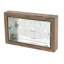 Varilight 2-Gang Surface Pattress Double Wall Box 25mm